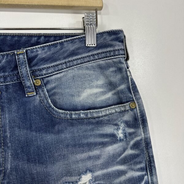 Diesel Buster Distressed Jeans Men's W33 L32 Blue Regular Slim Tapered Button