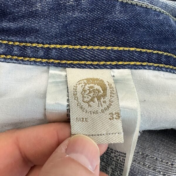 Diesel Buster Distressed Jeans Men's W33 L32 Blue Regular Slim Tapered Button