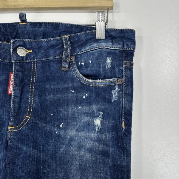 Dsquared2 Distressed Jeans Women's W32 L30 Tag 44 Ankle Zip Paint Splatter Slim