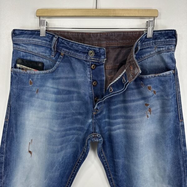 Diesel Iakop Distressed Jeans Men's W36 L32 Blue Denim Regular Slim Tapered