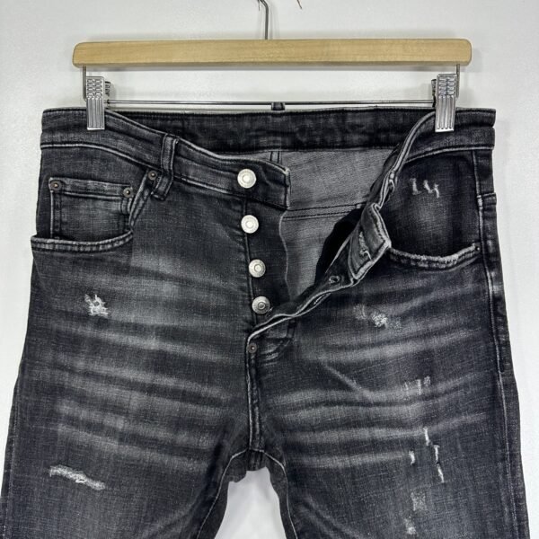 Dsquared2 Jeans Men's W32 L29 (Tag 46) Grey Denim Distressed Skater Slim Skinny
