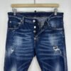 Dsquared2 Distressed Jeans Men's W32 L30 Tag 46 Blue Slim Skinny Stretch Denim