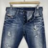 Diesel Buster Distressed Jeans Men's W33 L32 Blue Regular Slim Tapered Button