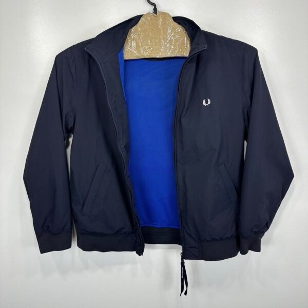 Fred Perry Bomber Jacket Men's Large Navy Blue