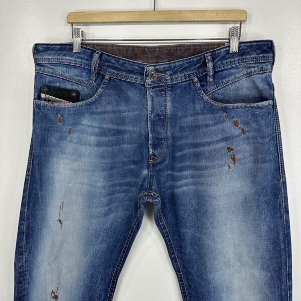 Diesel Iakop Distressed Jeans Men's W36 L32 Blue Denim Regular Slim Tapered