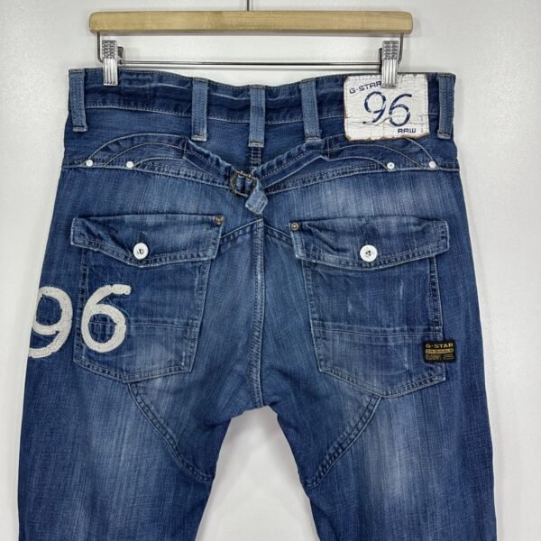 G-Star 96 Elwood Heritage Embro Narrow Men's W34 L34 Blue Denim Regular Straight