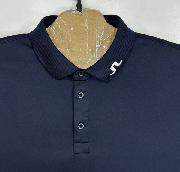 J.Lindeberg Tour Tech TX Jersey Polo Shirt Men's XL Navy Blue Short Sleeve Golf