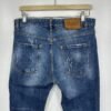 Dsquared2 Jeans Men's W32 L29 (Tag 36) Blue Denim Distressed Paint Splatter Slim