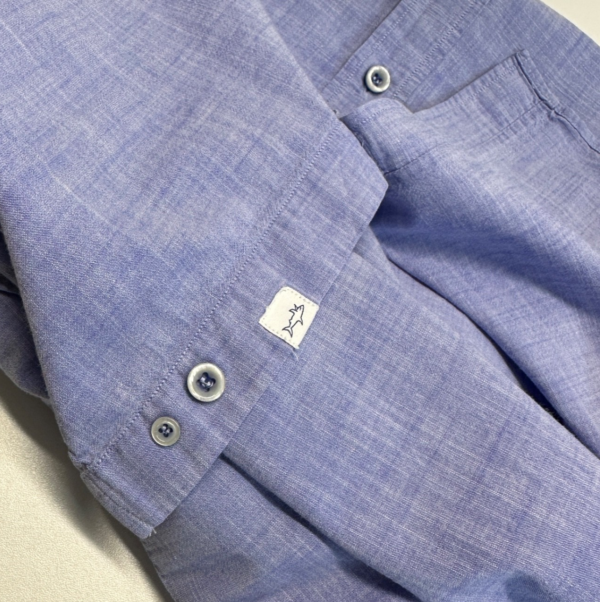 s-l1600-3 Paul & Shark Chambray Shirt Men's XL 43 17.5 Blue Short Sleeve Regular Fit