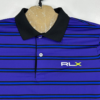RLX Ralph Lauren Polo Shirt Men's Small Purple Striped Short Sleeve Stretch Golf