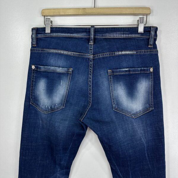 Dsquared2 Distressed Jeans Men's W32 L30 Tag 46 Blue Slim Skinny Stretch Denim