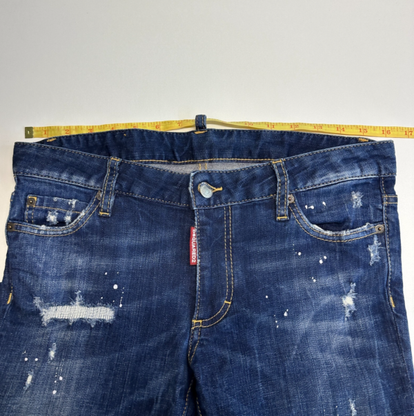 Dsquared2 Distressed Jeans Women's W32 L30 Tag 44 Ankle Zip Paint Splatter Slim