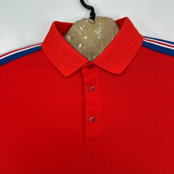 J.Lindeberg Polo Shirt Men's Medium Red Long Sleeve