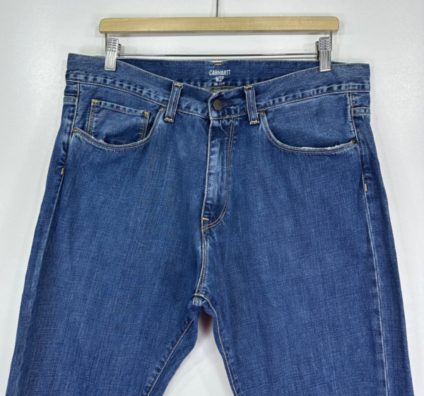 Carhartt WIP Vinton Pant Jeans Men's W36 L34 Blue Durable Denim Regular Straight