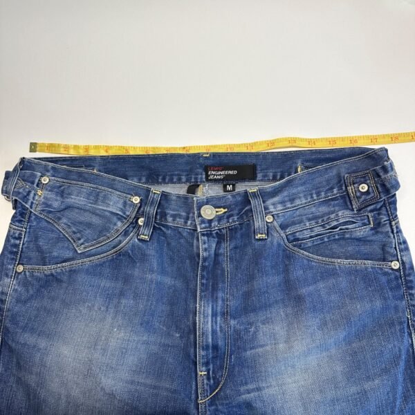 Levi's Engineered Denim Shorts W34 L14 Medium Blue Twisted Jean Buckle Back Y2K