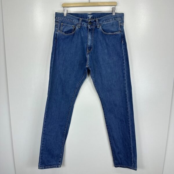 Carhartt WIP Vinton Pant Jeans Men's W36 L34 Blue Durable Denim Regular Straight
