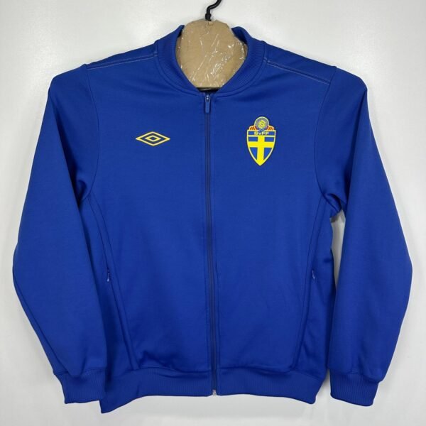 Umbro Sweden National Football Team Training Jacket Men's Large Blue Zip 12/13