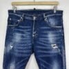 Dsquared2 Distressed Jeans Men's W32 L30 Tag 46 Blue Slim Skinny Stretch Denim