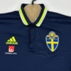 Adidas Sweden National Football Team Polo Shirt Men's Medium Navy Short Sleeve