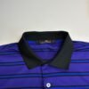 RLX Ralph Lauren Polo Shirt Men's Small Purple Striped Short Sleeve Stretch Golf