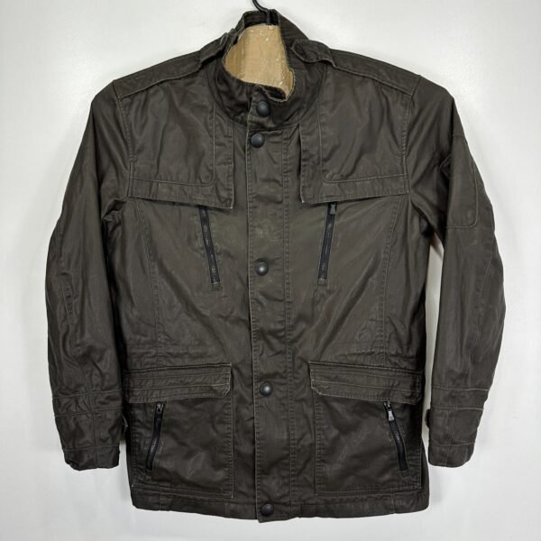 Wellensteyn Montgomery Jacket Men's Large Brown Military Coat Full Zip Vintage
