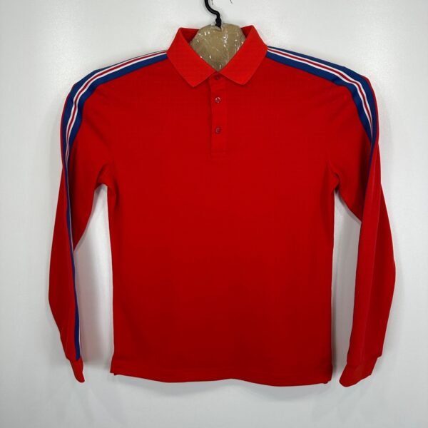 J.Lindeberg Polo Shirt Men's Medium Red Long Sleeve