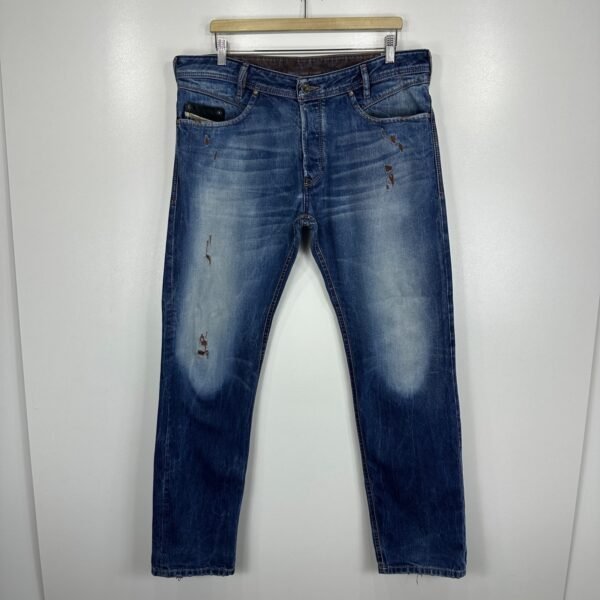 Diesel Iakop Distressed Jeans Men's W36 L32 Blue Denim Regular Slim Tapered