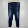 Dsquared2 Distressed Jeans Women's W32 L30 Tag 44 Ankle Zip Paint Splatter Slim