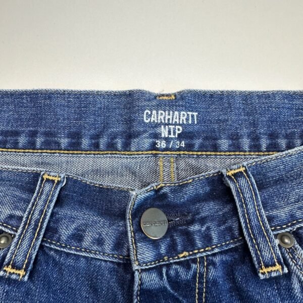 Carhartt WIP Vinton Pant Jeans Men's W36 L34 Blue Durable Denim Regular Straight