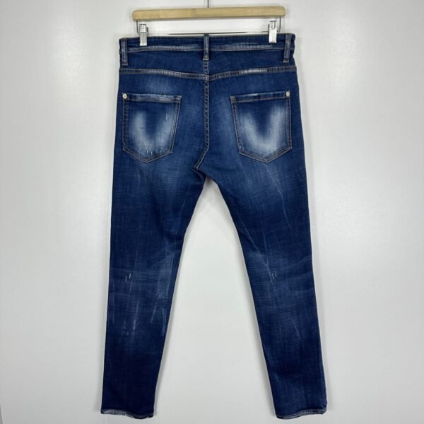 Dsquared2 Distressed Jeans Men's W32 L30 Tag 46 Blue Slim Skinny Stretch Denim
