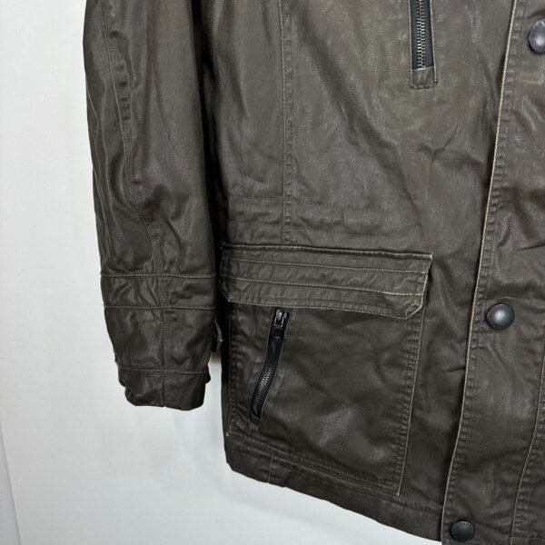 Wellensteyn Montgomery Jacket Men's Large Brown Military Coat Full Zip Vintage