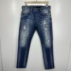 Diesel Buster Distressed Jeans Men's W33 L32 Blue Regular Slim Tapered Button