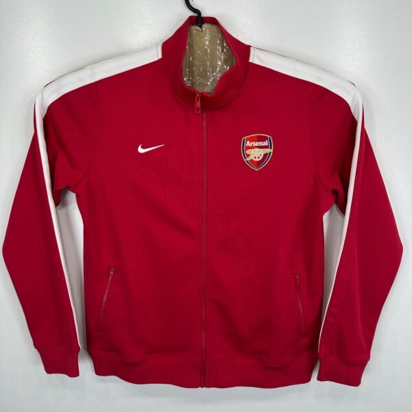 Nike Arsenal FC N98 Track Jacket Men's Large Red Full Zip Anthem Top 2013/14