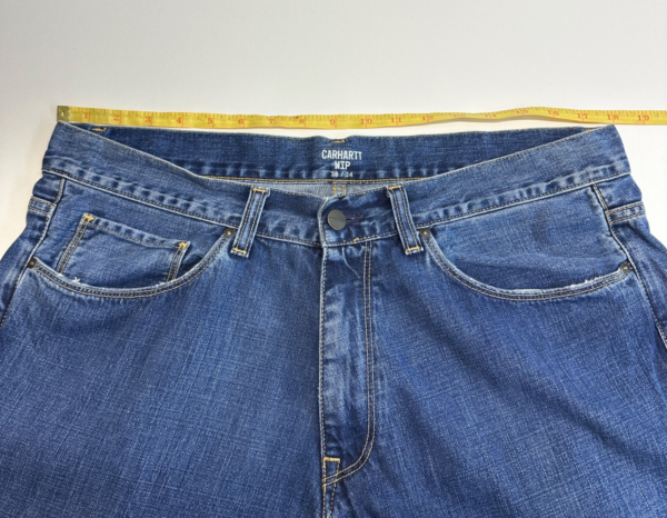 Carhartt WIP Vinton Pant Jeans Men's W36 L34 Blue Durable Denim Regular Straight