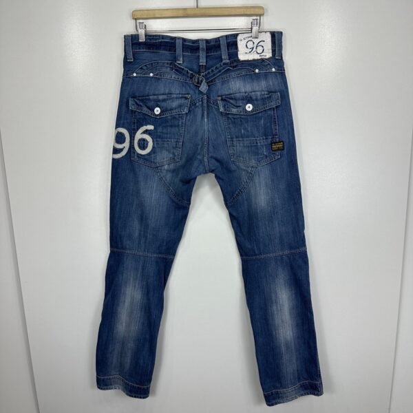 G-Star 96 Elwood Heritage Embro Narrow Men's W34 L34 Blue Denim Regular Straight