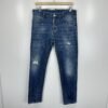 Dsquared2 Jeans Men's W32 L29 (Tag 36) Blue Denim Distressed Paint Splatter Slim