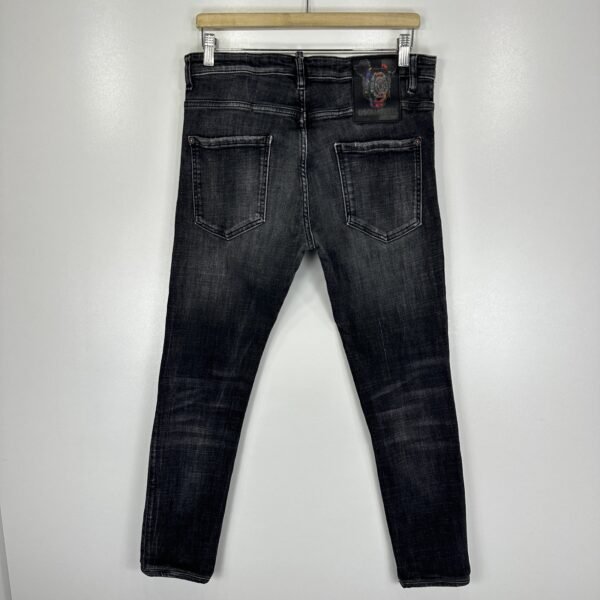 Dsquared2 Jeans Men's W32 L29 (Tag 46) Grey Denim Distressed Skater Slim Skinny