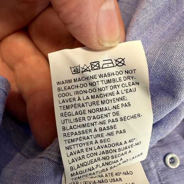 s-l1600-6 Paul & Shark Chambray Shirt Men's XL 43 17.5 Blue Short Sleeve Regular Fit