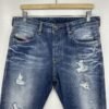 Diesel Buster Distressed Jeans Men's W33 L32 Blue Regular Slim Tapered Button