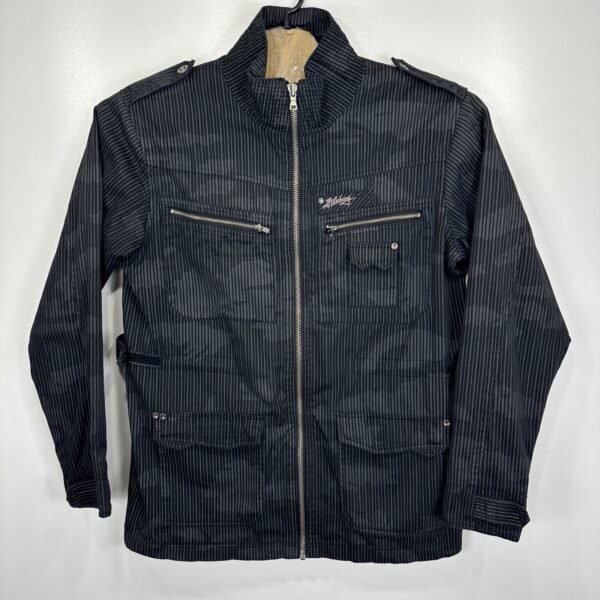 Billabong Jacket Men's Large Black Striped Military