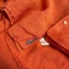 s-l1600-7 Stenstroms Linen Shirt Men's Small Orange Long Sleeve Slimline