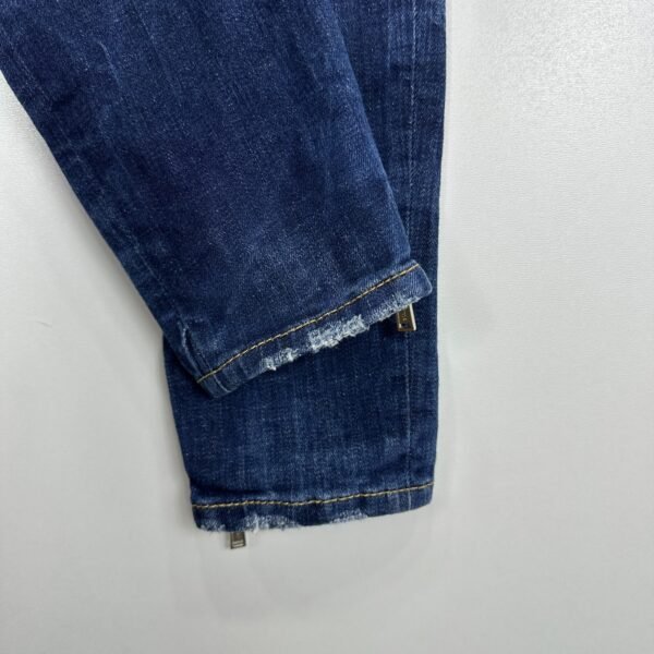 Dsquared2 Distressed Jeans Women's W32 L30 Tag 44 Ankle Zip Paint Splatter Slim
