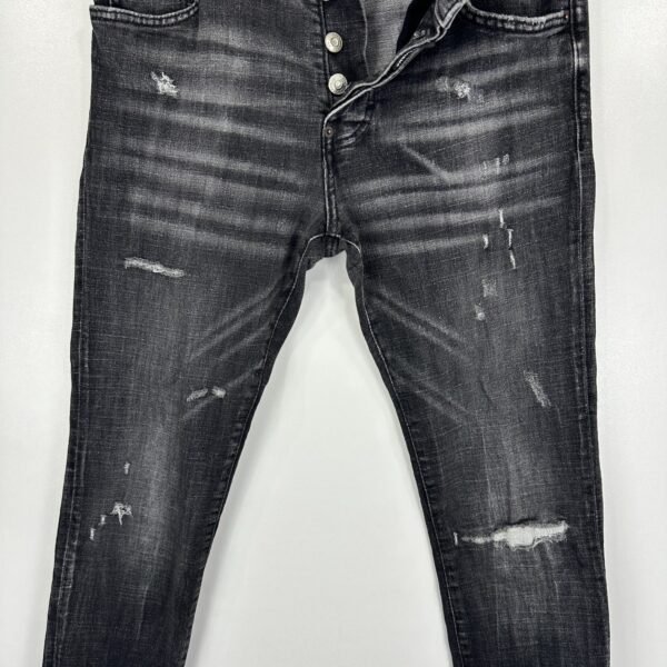Dsquared2 Jeans Men's W32 L29 (Tag 46) Grey Denim Distressed Skater Slim Skinny