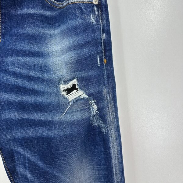 Dsquared2 Distressed Jeans Men's W32 L30 Tag 46 Blue Slim Skinny Stretch Denim