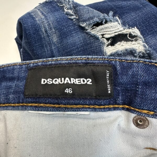 Dsquared2 Distressed Jeans Men's W32 L30 Tag 46 Blue Slim Skinny Stretch Denim