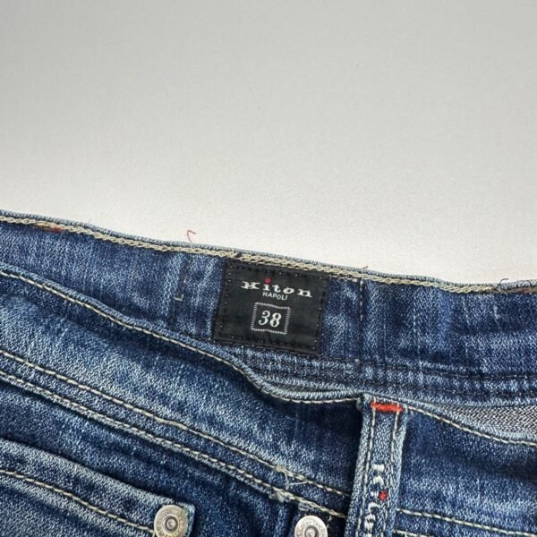 Kiton Jeans Men's W34 L33 (Tag 38) Blue Denim Button Regular Straight