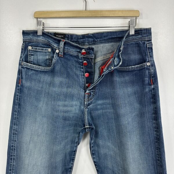 Kiton Jeans Men's W34 L33 (Tag 38) Blue Denim Button Regular Straight