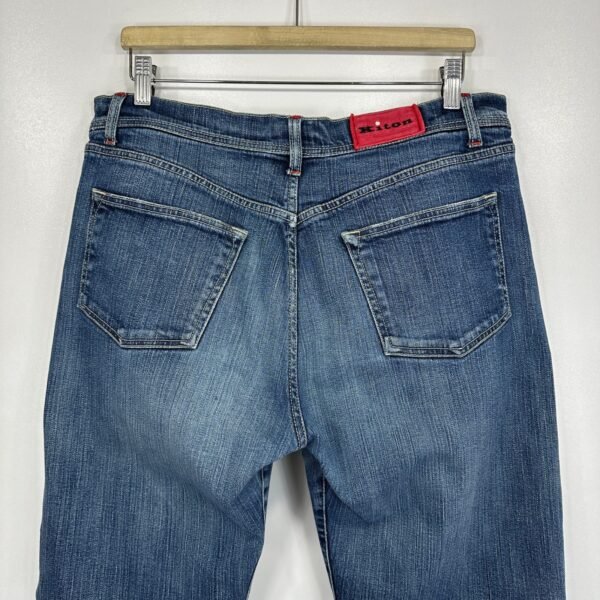 Kiton Jeans Men's W34 L33 (Tag 38) Blue Denim Button Regular Straight