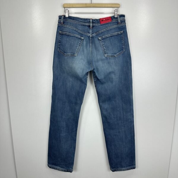 Kiton Jeans Men's W34 L33 (Tag 38) Blue Denim Button Regular Straight