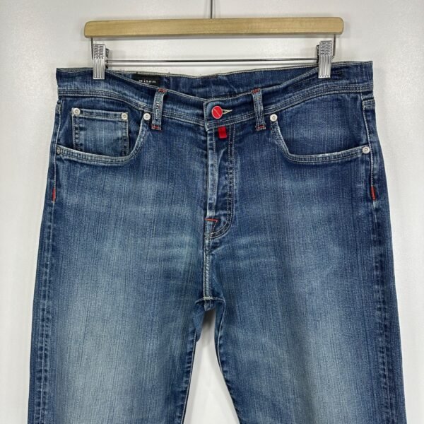 Kiton Jeans Men's W34 L33 (Tag 38) Blue Denim Button Regular Straight